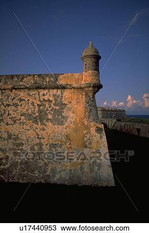 Stock Image - rico, castle, puerto, juan, san, art. Fotosearch