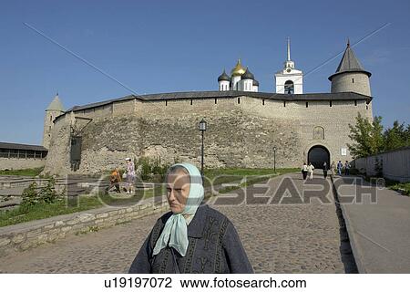 Stock Image - russia, people, person, pattern, house, frame. Fotosearch