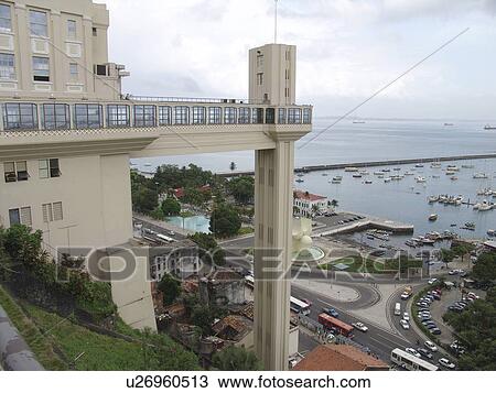 Stock Image - salvador, person, elevator, lacerdo, brazil, people. Fotosearch