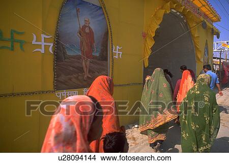 Picture - sanskrit, peasant, tent, entering, worshipers, hindu. Fotosearch