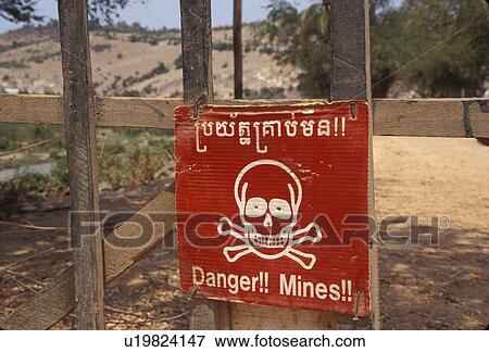 sign, person, mines, danger, cambodia, people View Large Photo Image Stock Photo - sign, person, mines, danger, cambodia, people. Fotosearch