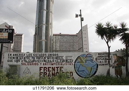 Stock Photograph - slogan, person, american, anti, venezuela, people. Fotosearch