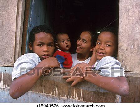 Stock Photograph - slum, person, families, brazil, 5196, people. Fotosearch