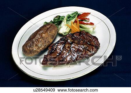 Stock Photo - steak, gastronomy, sirloin, images, culinary, food. Fotosearch