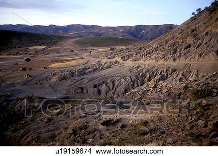 Picture - sucre, environment, tarabuco, landscape, eroded, 3703. Fotosearch