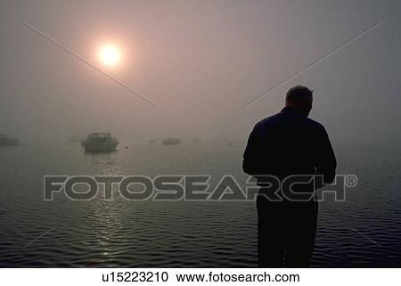 sunrise, nature, dock, thoughful, person, water View Large Photo Image Stock Image - sunrise, nature, dock, thoughful, person, water. Fotosearch