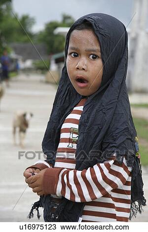 Stock Image - thailand, girl, kid, person, child, people. Fotosearch