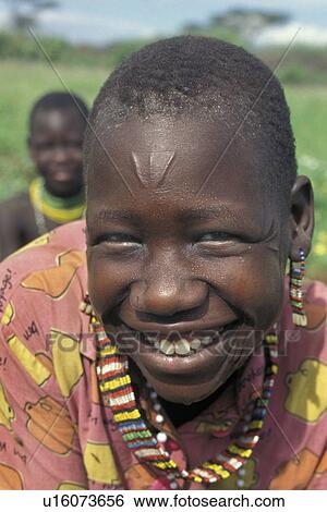 Stock Photograph - toposa, girl, sudan, south, person, people. Fotosearch