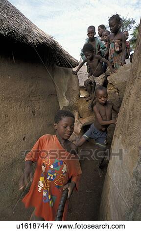 traditional, house, benin, children, person, people View Large Photo Image Stock Photo - traditional, house, benin, children, person, people. Fotosearch