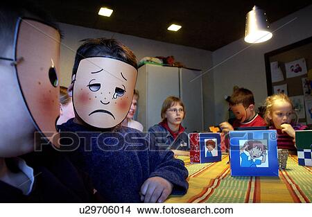 training, children, sad, masks, kids, emotions View Large Photo Image Picture - training, children, sad, masks, kids, emotions. Fotosearch