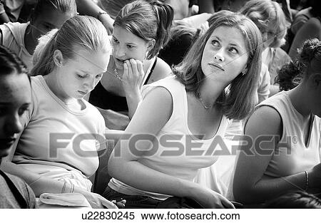 Stock Photography - white, church, youth, prayer, black. Fotosearch
