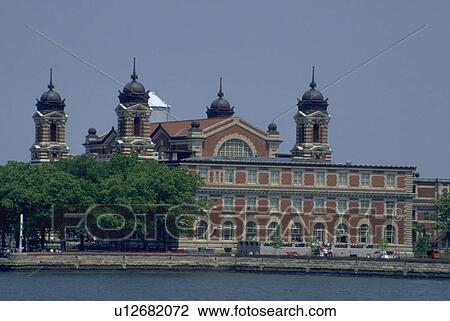 Stock Image - york, ellis, new, water, island, view. Fotosearch