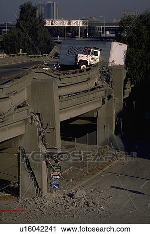 Stock Image - 1989, section, truck, crashed, highway, nature. Fotosearch