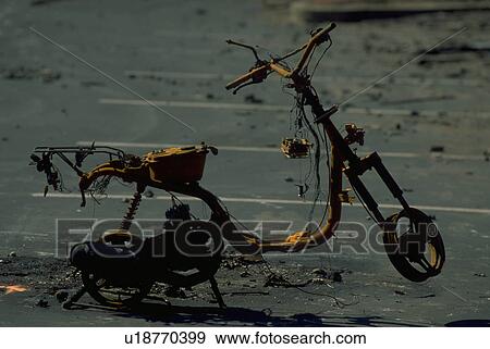 1991, charred, firestorm, oakland, bike, fire View Large Photo Image Stock Photo - 1991, charred, firestorm, oakland, bike, fire. Fotosearch