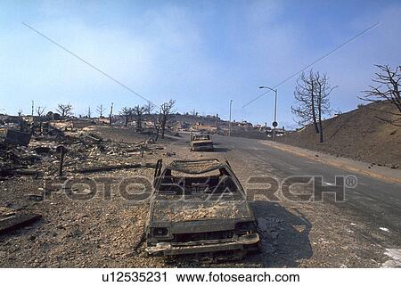 1991, fire, aftermath, firestorm, oakland, car View Large Photo Image Stock Image - 1991, fire, aftermath, firestorm, oakland, car. Fotosearch