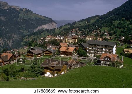 Stock Photo - appearance, village, view, switzerland, appenzell, swiss. Fotosearch