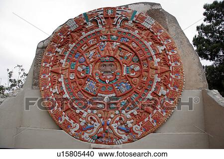 Stock Image - aztec, person, replica, usa, sun, people. Fotosearch