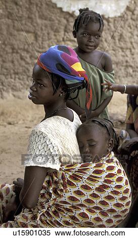 Stock Photography - bembereke, child, mother, benin, person, people. Fotosearch