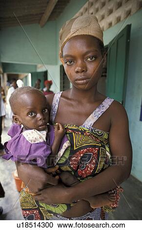 Stock Image - benin, people, 7518, person, child, woman. Fotosearch