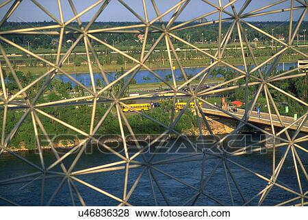 Stock Photo - biosphere, lawerence, out, looking, inside. Fotosearch