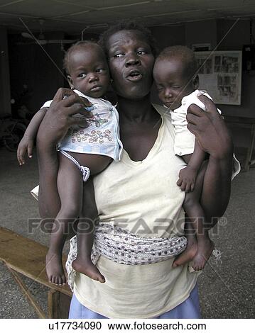 Stock Image - bolgatanga, people, twins, ghana, person, woman. Fotosearch