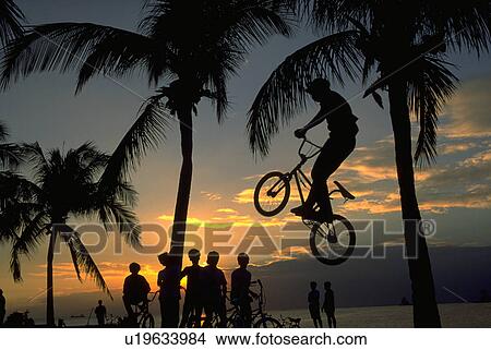 Picture - boys, filipino, bicycles, playing, kids, children. Fotosearch