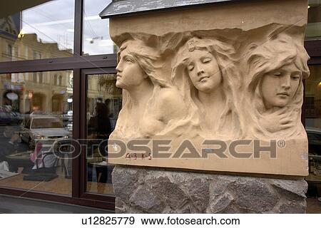 Stock Photo - building, person, detail, russia, art, people. Fotosearch