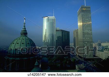 Stock Photo - canada, georges, montreal, church, anglican, cityscape. Fotosearch