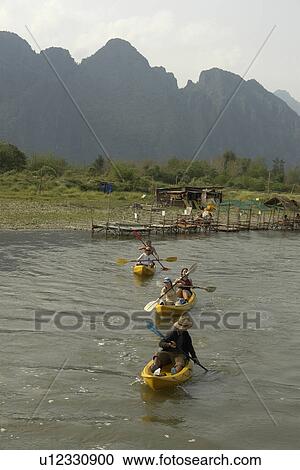 canoes, people, tourists, laos, person, water View Large Photo Image Stock Image - canoes, people, tourists, laos, person, water. Fotosearch