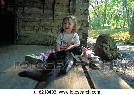 cat, kid, child, pet, animal View Large Photo Image Stock Image - cat, kid, child, pet, animal. Fotosearch
