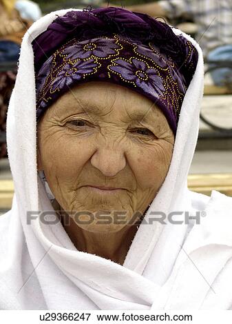 Stock Photo - central, people, elderly, beauty, person, woman. Fotosearch