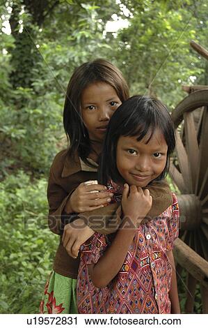 Cham Person Kampong Girls Cambodia People Stock Image U Fotosearch