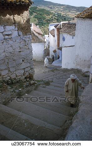 chaouen, person, steps, morocco, 3448, people View Large Photo Image Picture - chaouen, person, steps, morocco, 3448, people. Fotosearch
