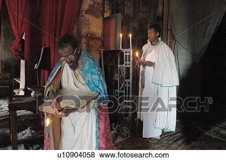 Stock Photo - church, person, atsbeha, abraha, ethiopia, people. Fotosearch