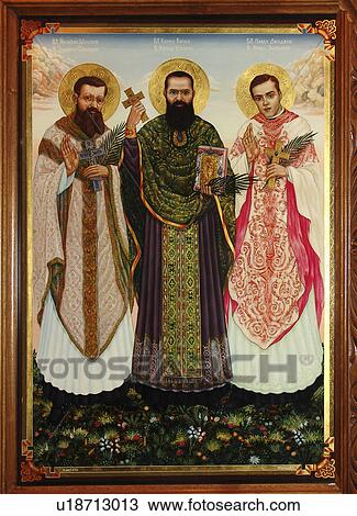Stock Image - church, person, catholic, byzantine, bulgaria, people. Fotosearch