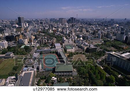 Stock Photography - city, view, asian, japan, tokyo, aerial. Fotosearch