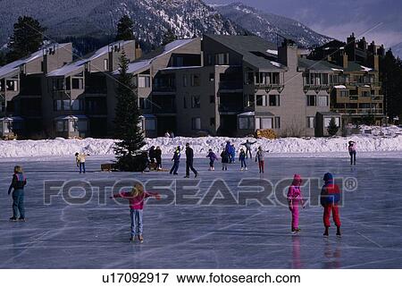 Stock Photo - colorado, skating, keystone, kids, children, ice. Fotosearch