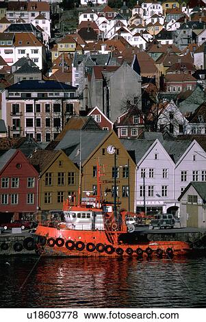 colored, bergen, harbor, boat, brightly View Large Photo Image Stock Photo - colored, bergen, harbor, boat, brightly. Fotosearch