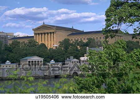 Stock Photograph - columns, museum, landmark, pa, art, philadelphia. Fotosearch