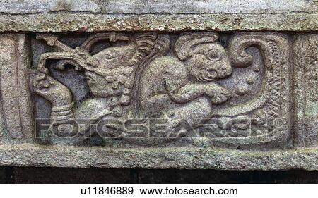 Stock Photo - copan, person, carving, stone, honduras, people. Fotosearch