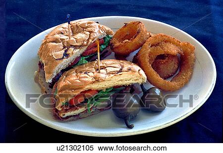 Stock Photography - culinary, onion, gastronomy, food, rings, chicken. Fotosearch