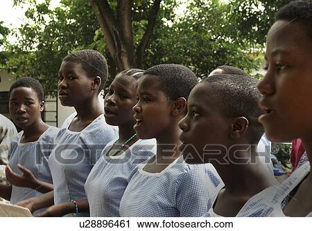 Stock Image - dancing, person, orphans, aids, tanzania, people. Fotosearch