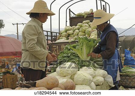 Picture - day, people, market, china, person, food. Fotosearch