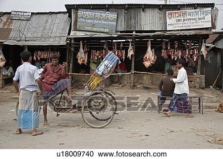 Stock Image - dhaka, person, rickshaw, cycle, bangladesh, people. Fotosearch