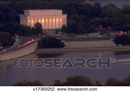 Stock Image - district, lincoln, dc, washington, memorial, abraham. Fotosearch