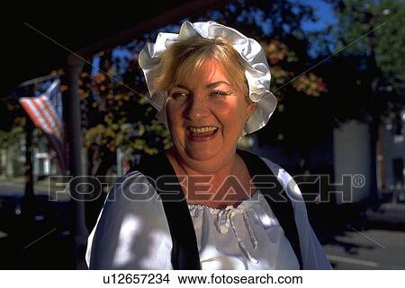 dress, fashion, colonial, female, people, woman View Large Photo Image Picture - dress, fashion, colonial, female, people, woman. Fotosearch