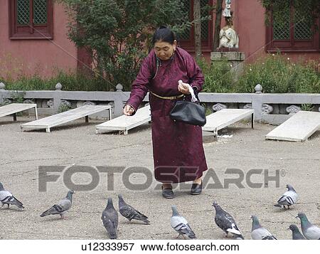 Stock Photo - dress, people, traditional, mongolia, person, woman. Fotosearch