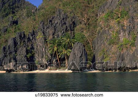Stock Photography - edge, jagged, waters, formations, rock, beach. Fotosearch