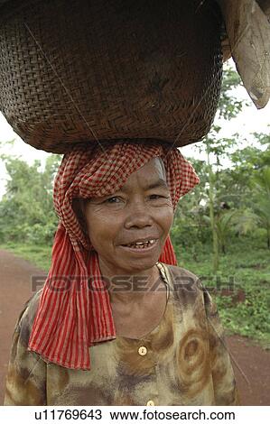 Stock Image - elderly, people, cambodia, person, fitness, woman. Fotosearch