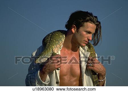 Stock Image - fashion, monitor, male, people, beach. Fotosearch